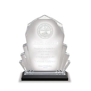6X9 Silver Faceted Impress Acrylic Award