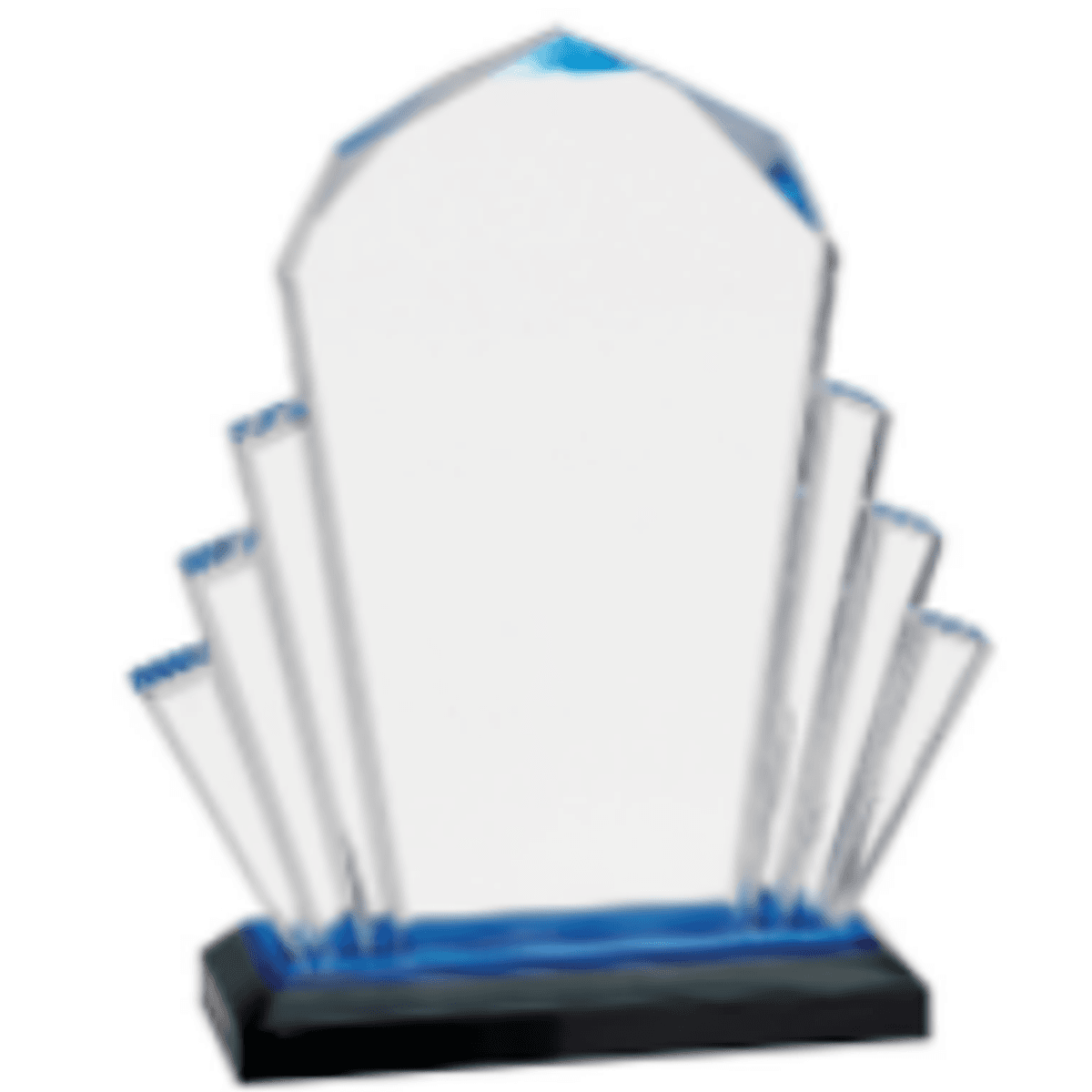 6X9 Blue Faceted Impress Acrylic Award