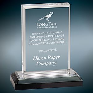 5X6 Silver Beveled Impress Acrylic Award