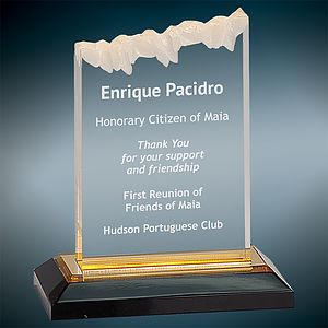 5X6 Gold Frosted Impress Acrylic Award