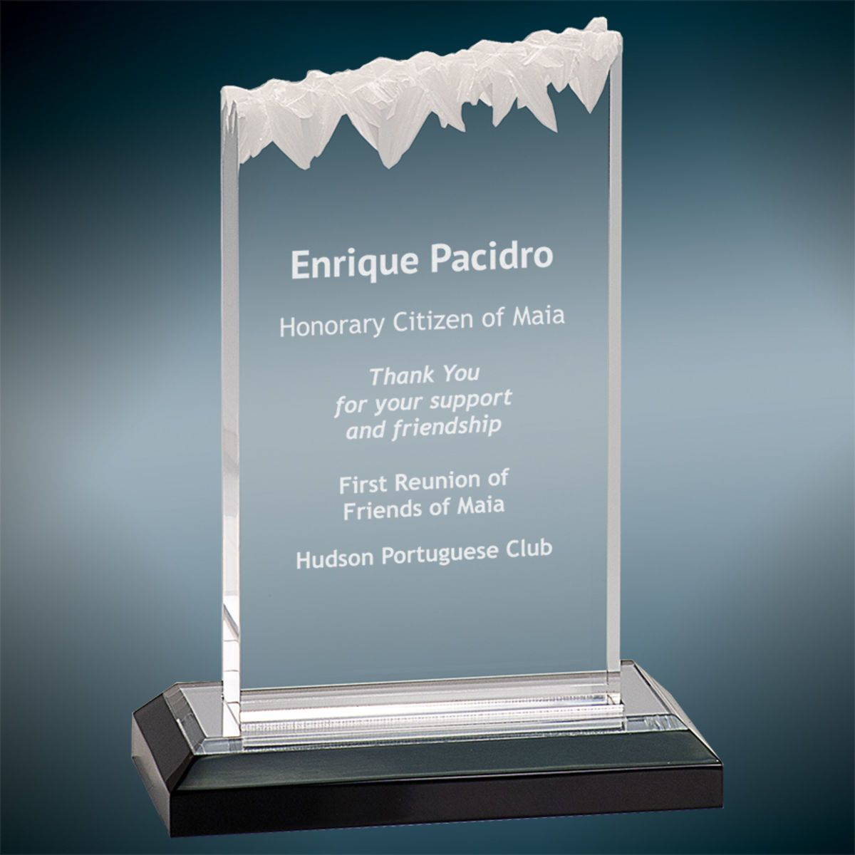 5X7 Silver Frosted Impress Acrylic Award