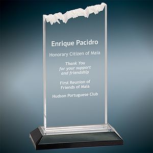 5" X 8" Silver Frosted Impress Acrylic Award