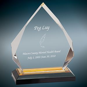 5.25" x 6.75" Gold Impress Acrylic Award