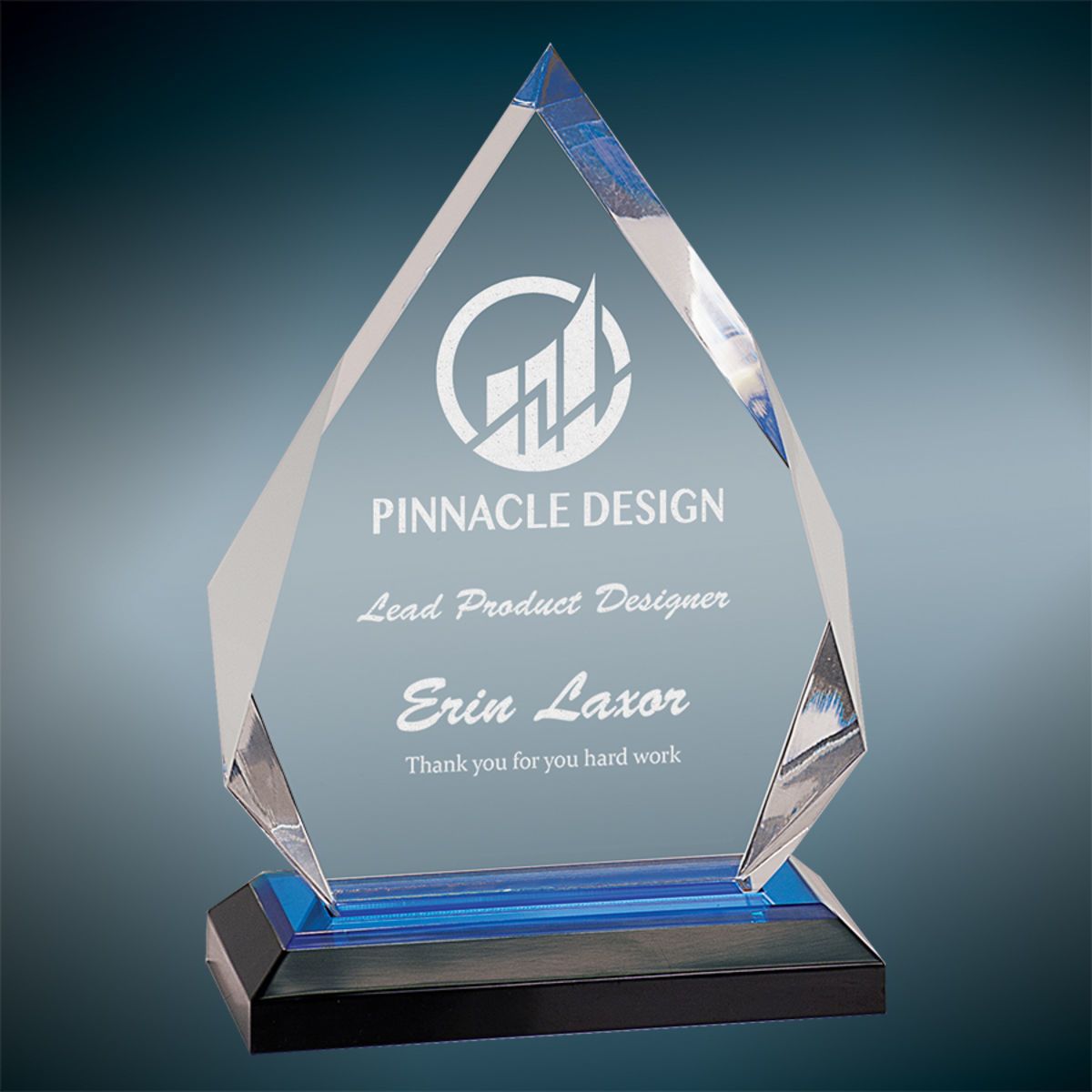 5.25" x 7.75" Blue Diamond Impress Award