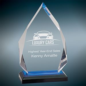 5.25" x 8.75" Blue Diamond Impress Award