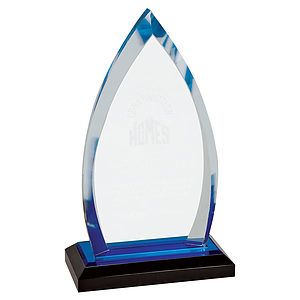 8.75" Blue Oval Impress Acrylic Award