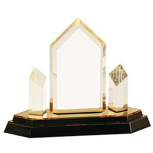 10" Gold Jewel Tower Impress Acrylic Award