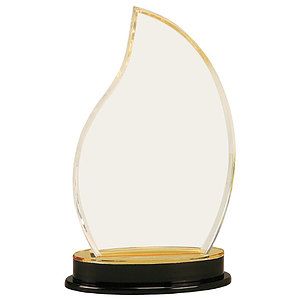 9.25" Gold Flame Impress Acrylic Award