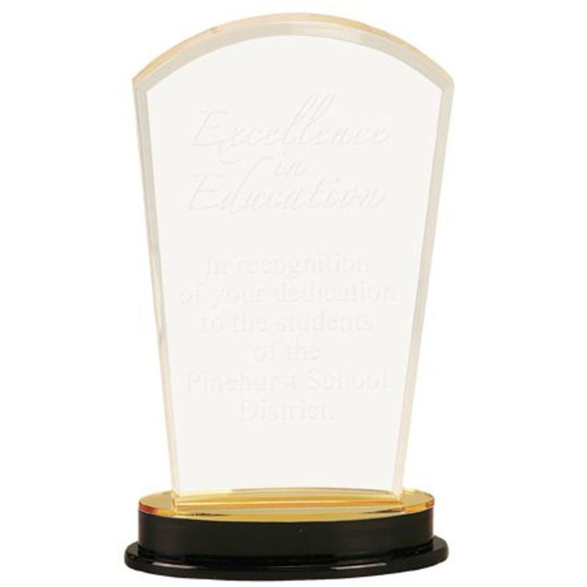 9.25" Gold Arch Impress Acrylic Award