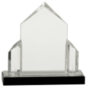 7" x 7" Silver Jewel Post Impress Award