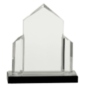 7" x 8" Silver Jewel Post Impress Award