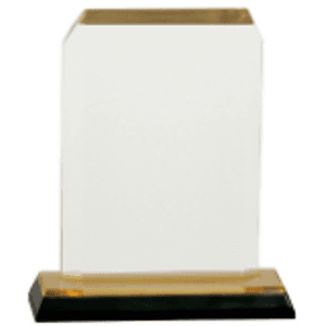 5.5" Gold Clipped Corner Impress Award