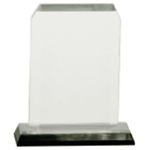 5.5" Silver Clipped Corner Impress Award