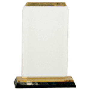 6.5" Gold Clipped Corner Impress Award