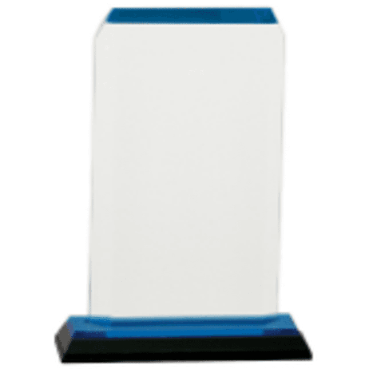 6.5" Blue Clipped Corner Impress Award