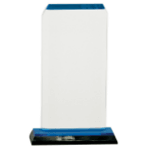 3.5" x 7.5" Blue Clipped Corner Impress Award