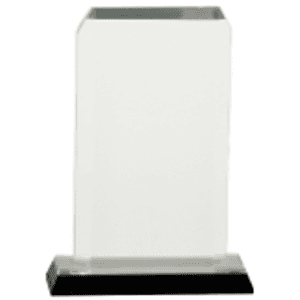6.5" Silver Clipped Corner Impress Award