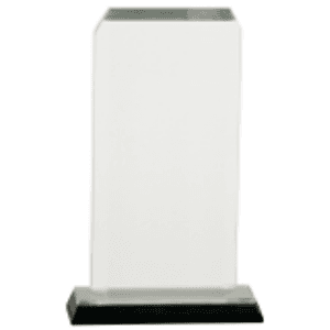 3.5" x 7.5" Silver Clipped Corner Impress Award