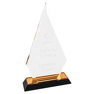 5" x 9" Gold Arrow Point Impress Acrylic Award