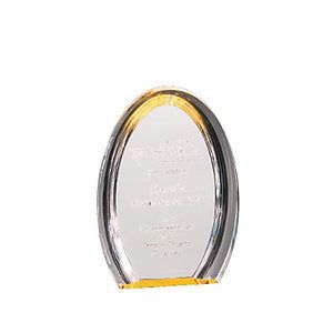 7" Oval Gold Halo Acrylic Award