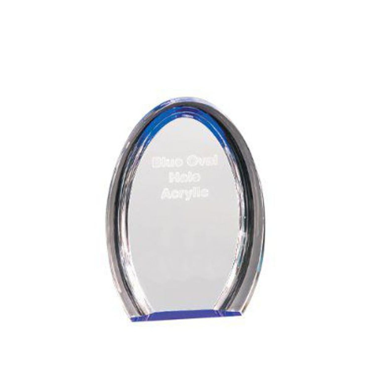 7" Oval Blue Halo Acrylic Award