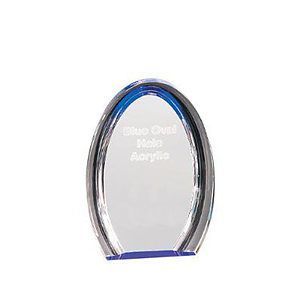 7" Oval Blue Halo Acrylic Award