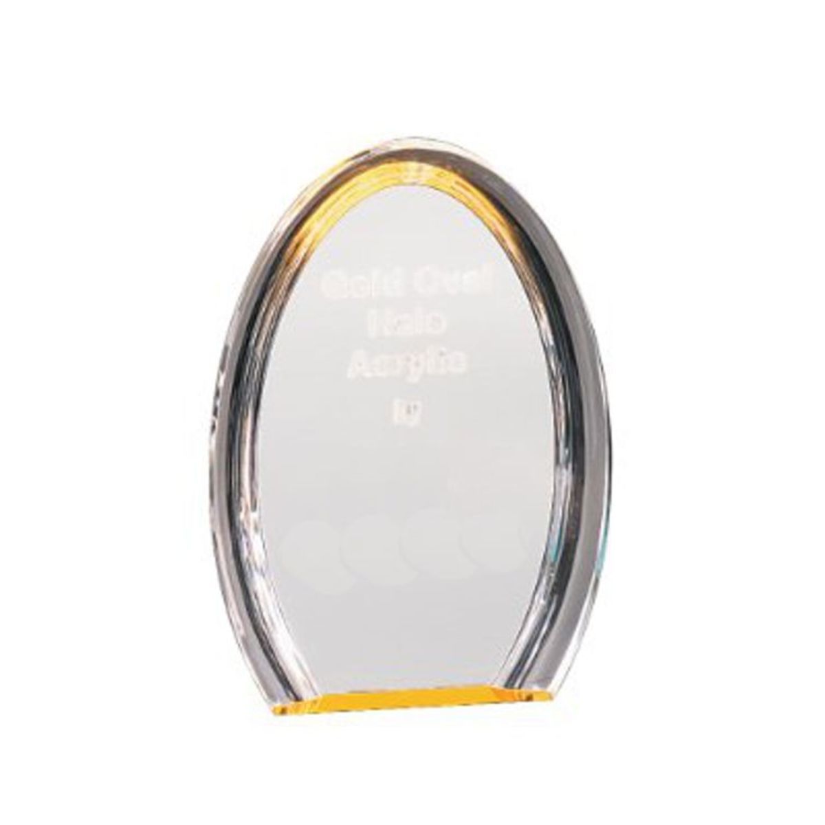8" Oval Gold Halo Acrylic Award