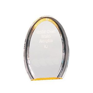 8" Oval Gold Halo Acrylic Award