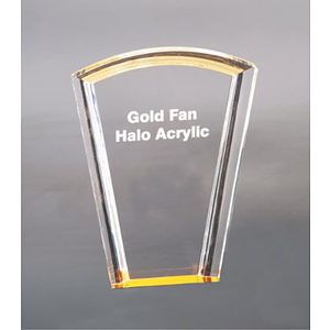 8" Fan Gold Halo Acrylic Award