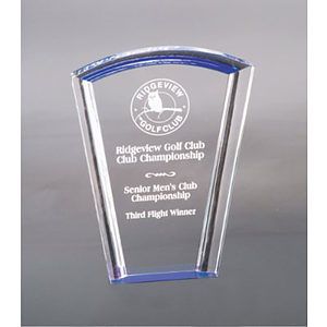 8" Fan Blue Halo Acrylic Award
