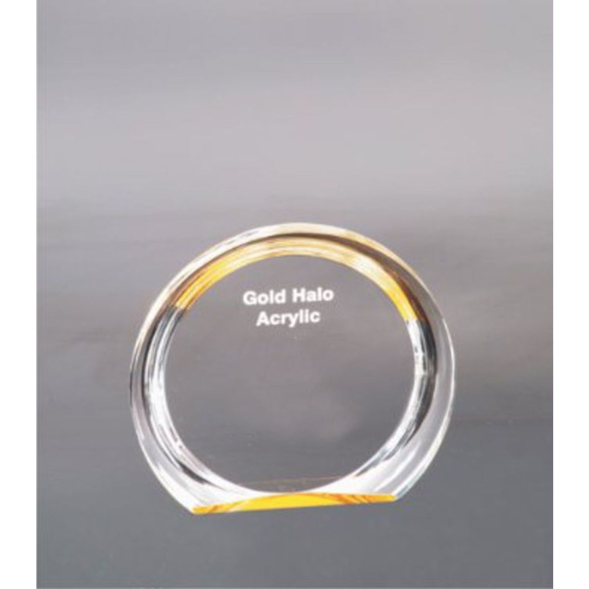 5 3/8" Round Gold Halo Acrylic Award