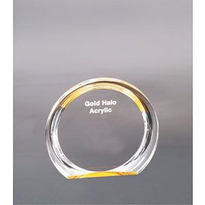 5 3/8" Round Gold Halo Acrylic Award
