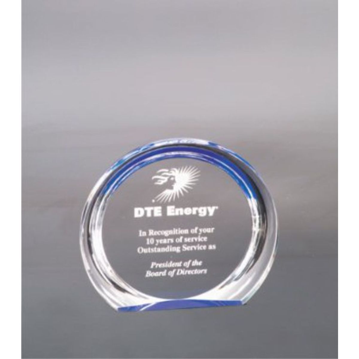 5 3/8" Round Blue Halo Acrylic Award