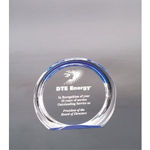 5 3/8" Round Blue Halo Acrylic Award