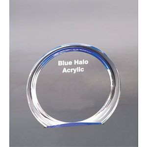 6 3/8" Round Blue Halo Acrylic Award