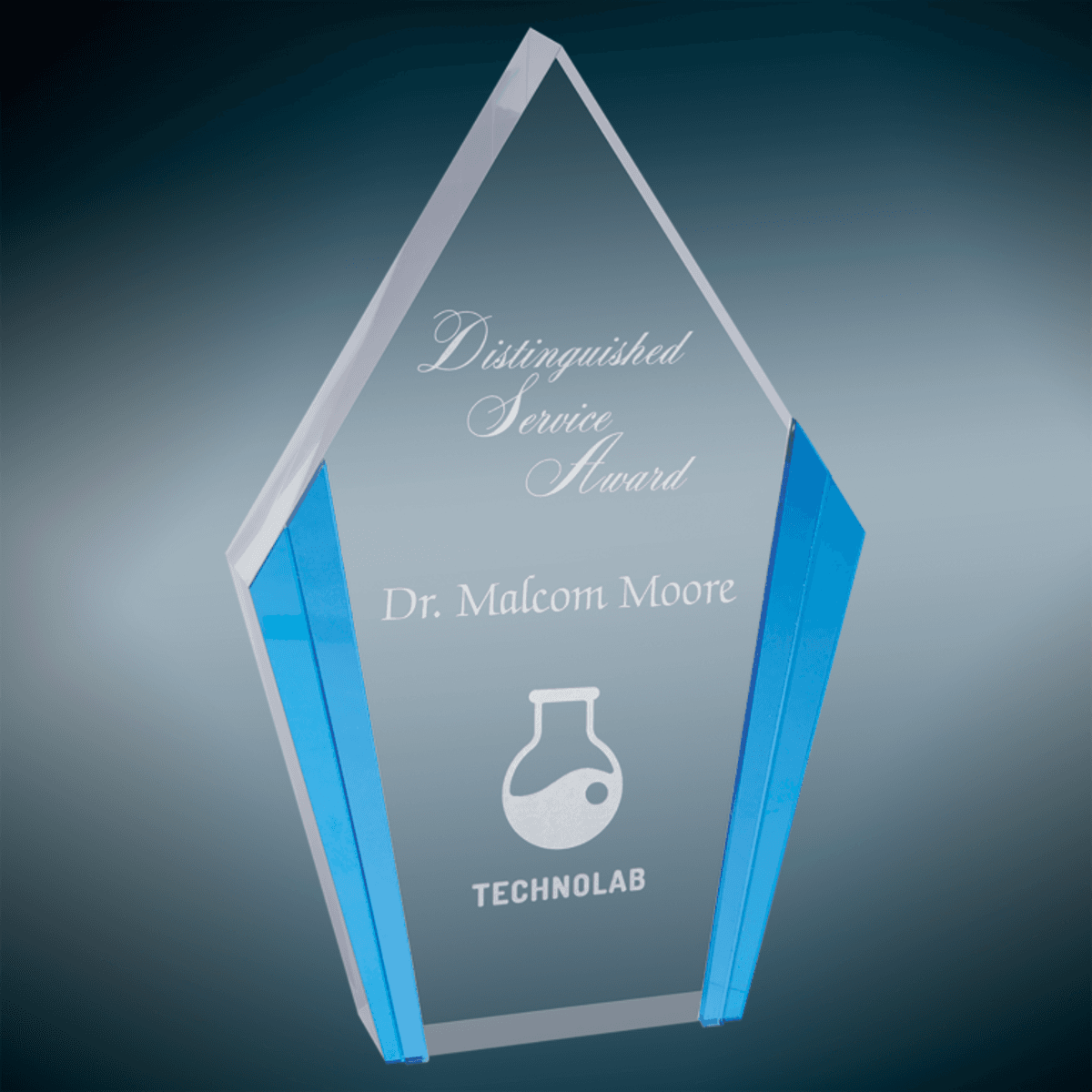 5.25" x 8.5" Blue Diamond Acrylic Award