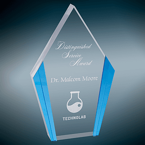 5.25" x 8.5" Blue Diamond Acrylic Award