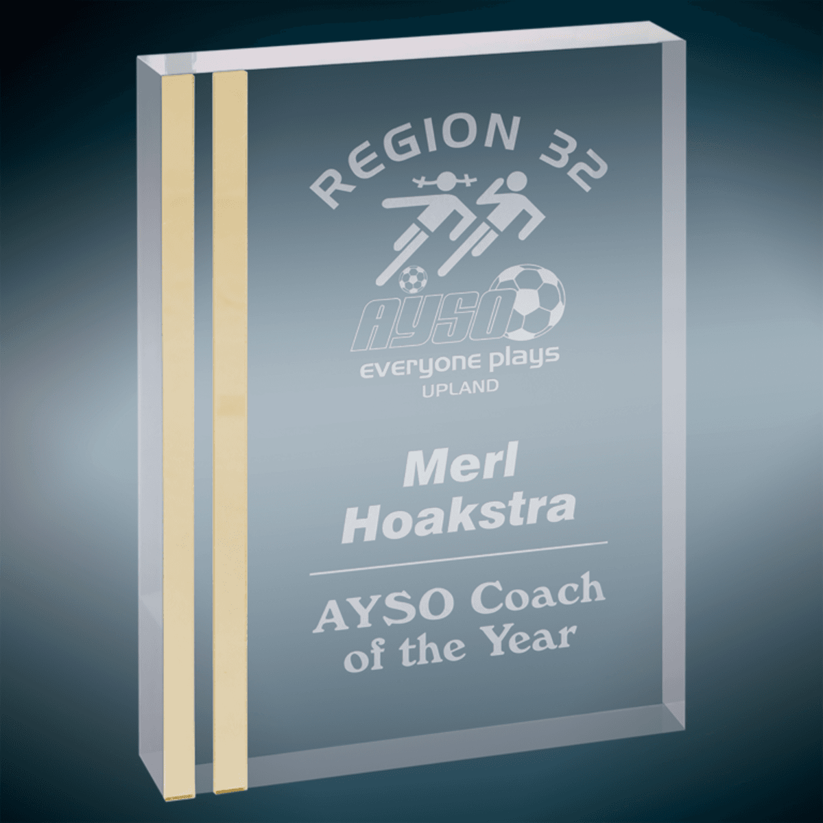 5" x 7" Gold Rectangle Acrylic Award