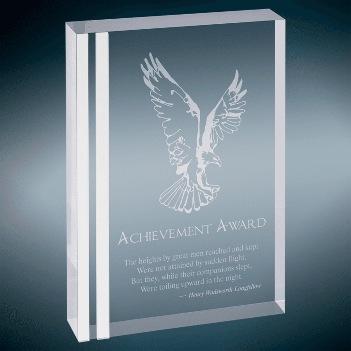 6" x 8" Silver Rectangle Acrylic Award