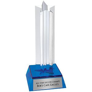 6.75" Blue Star Column Acrylic Award
