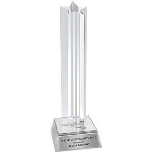 8.5" Silver Star Column Acrylic Award