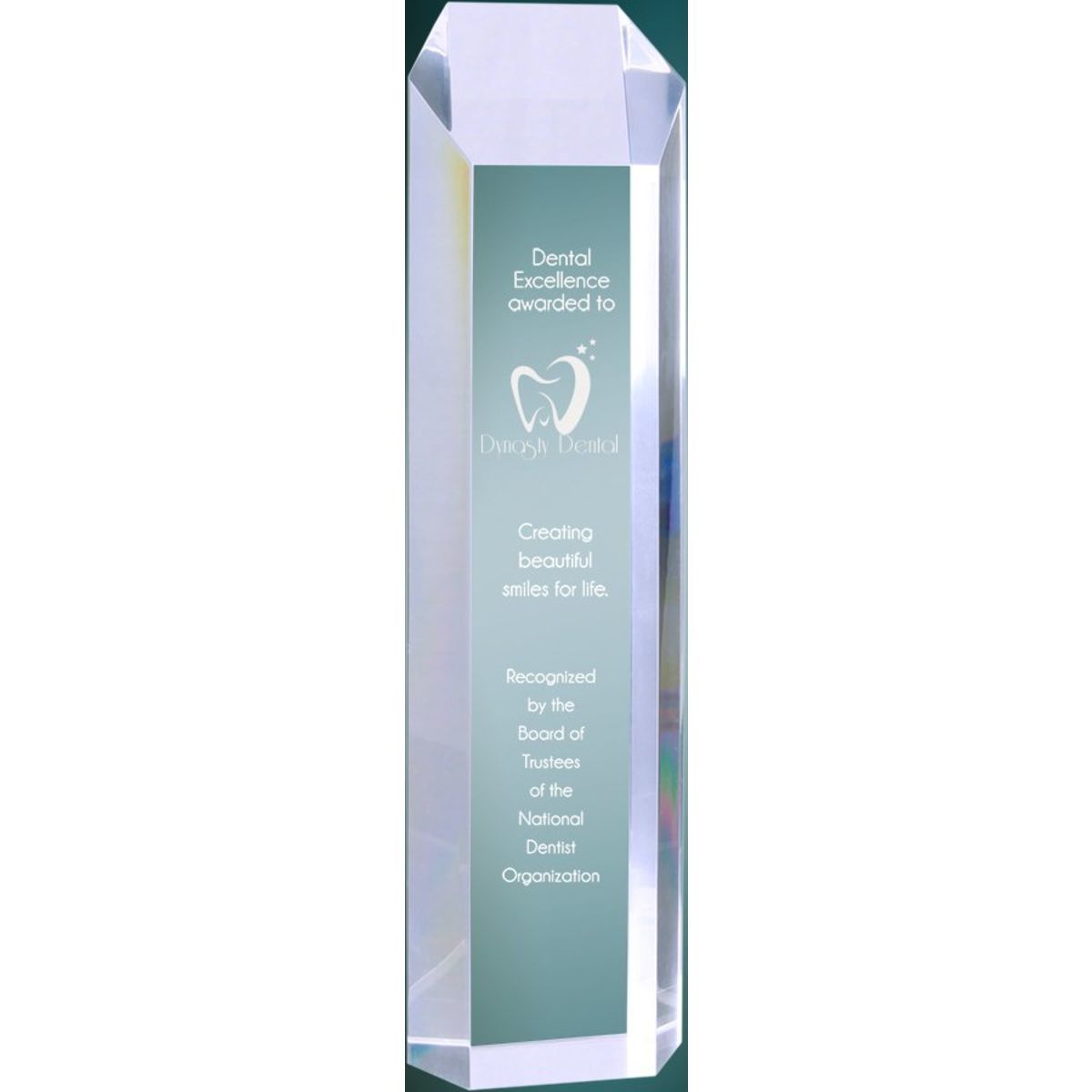 3" x 12" Clear Tower Acrylic Award