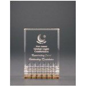 3.5" x 5" Gold Mirage Acrylic Award