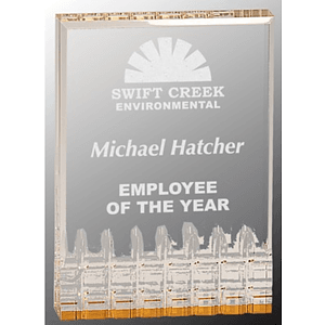 4.25" x 6" Gold Mirage Acrylic Award