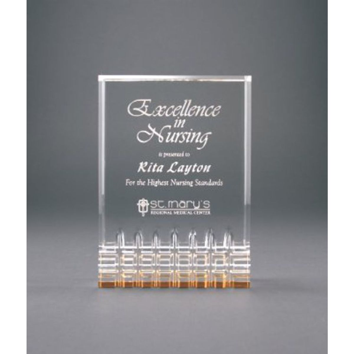5" x 7" Gold Mirage Acrylic Award