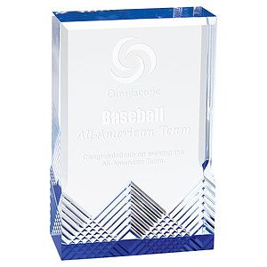 3.5" x 5" Blue Apex Mirage Acrylic Award