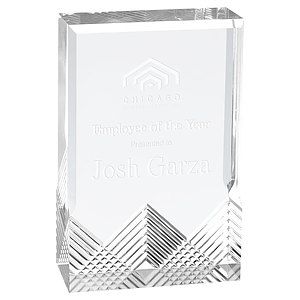 3.5" x 5" Silver Apex Mirage Acrylic Award
