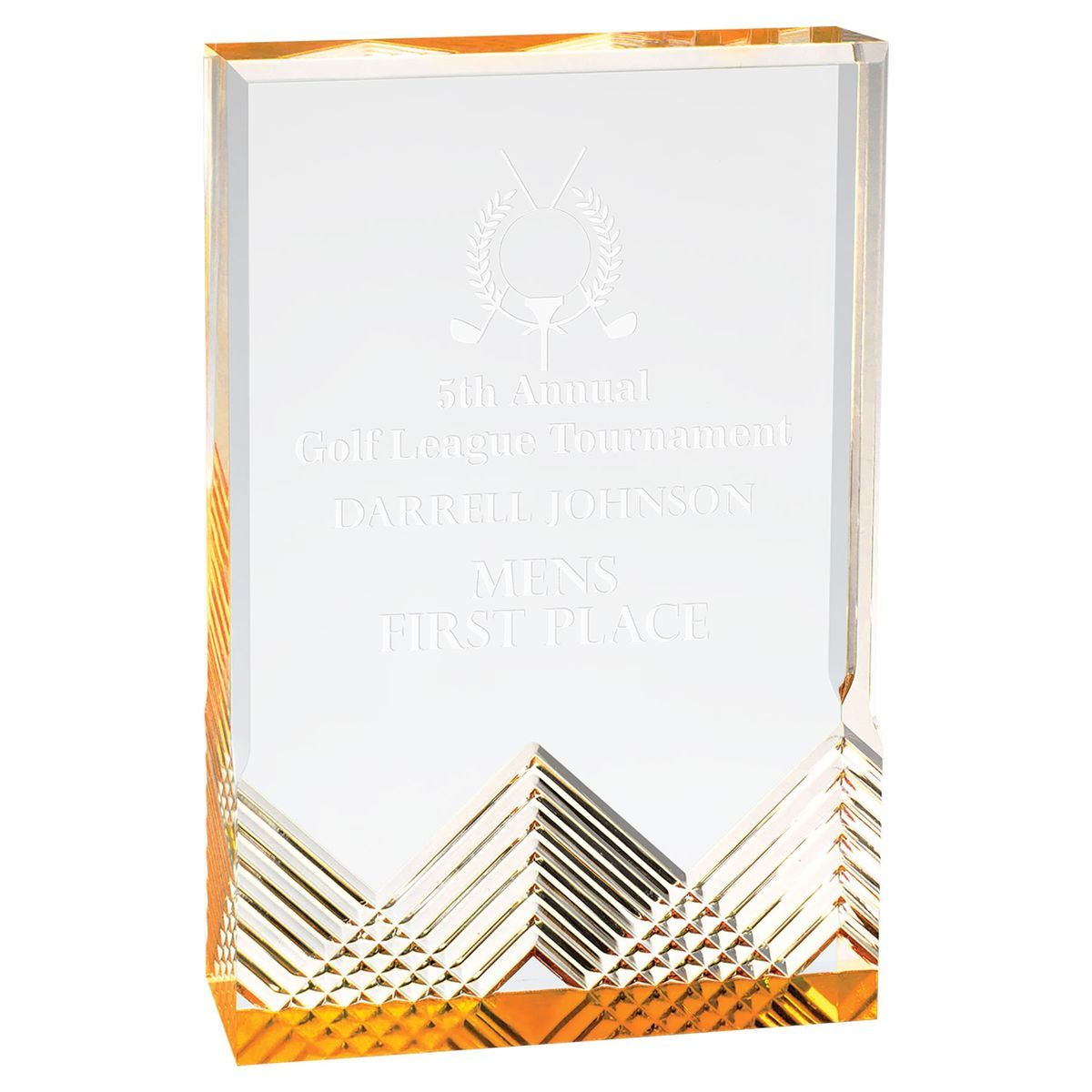 5" x 7" Gold Apex Mirage Acrylic Award