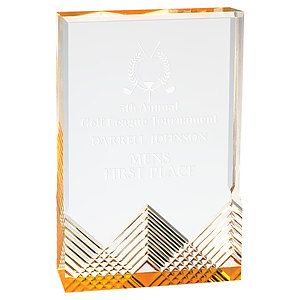 5" x 7" Gold Apex Mirage Acrylic Award