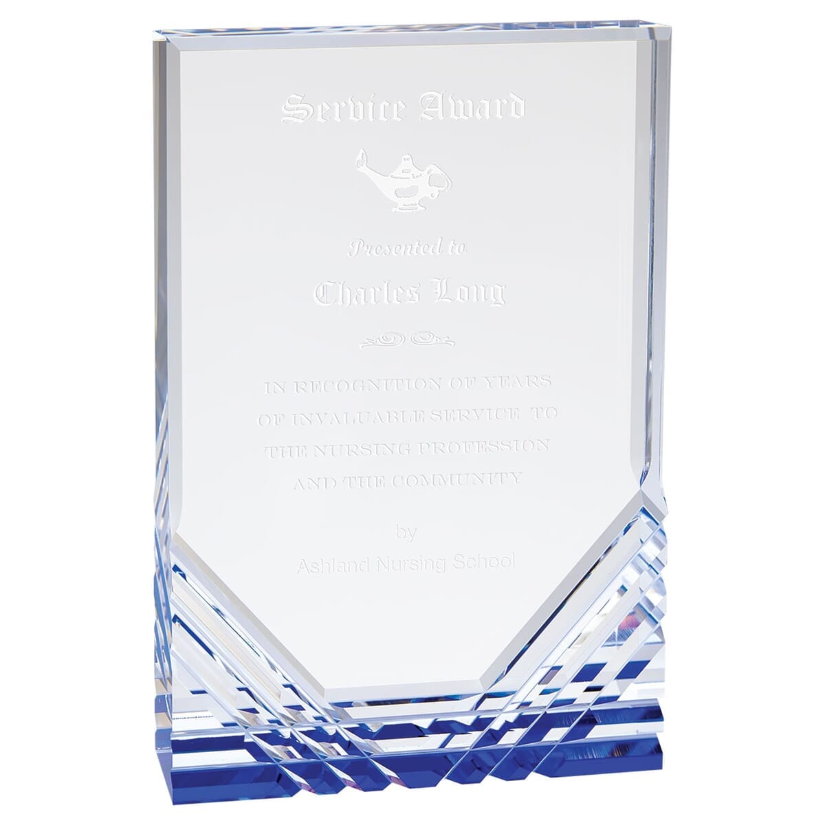 6" x 8" Blue Jewel Mirage Acrylic Award